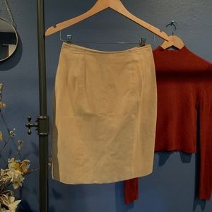 Genuine leather vintage skirt
